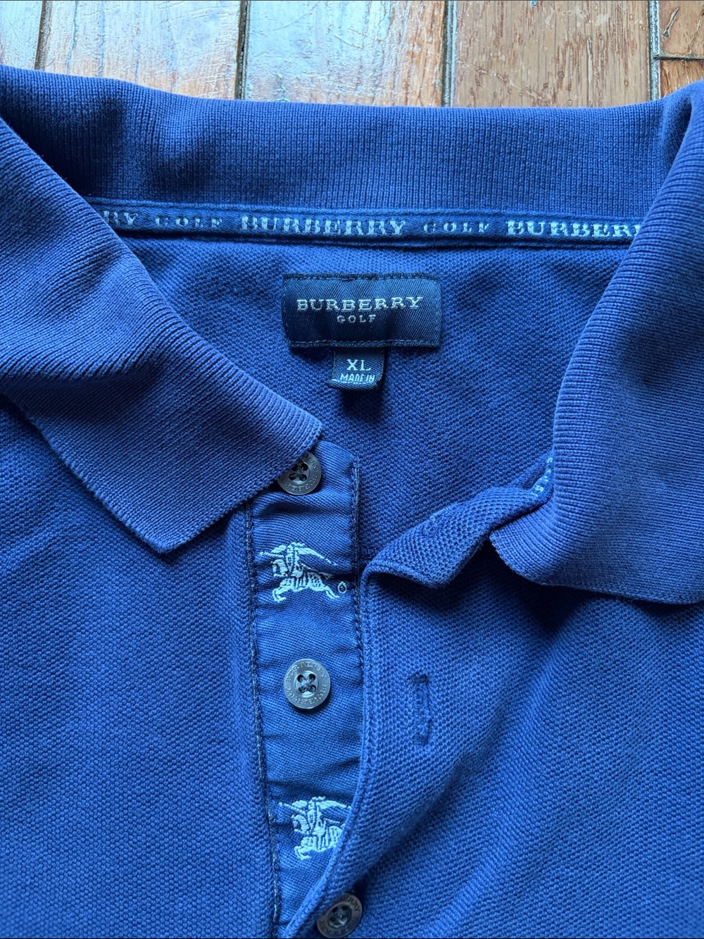 Burberry Men's Navy Blue Polo Shirt - Picture 3 of 8